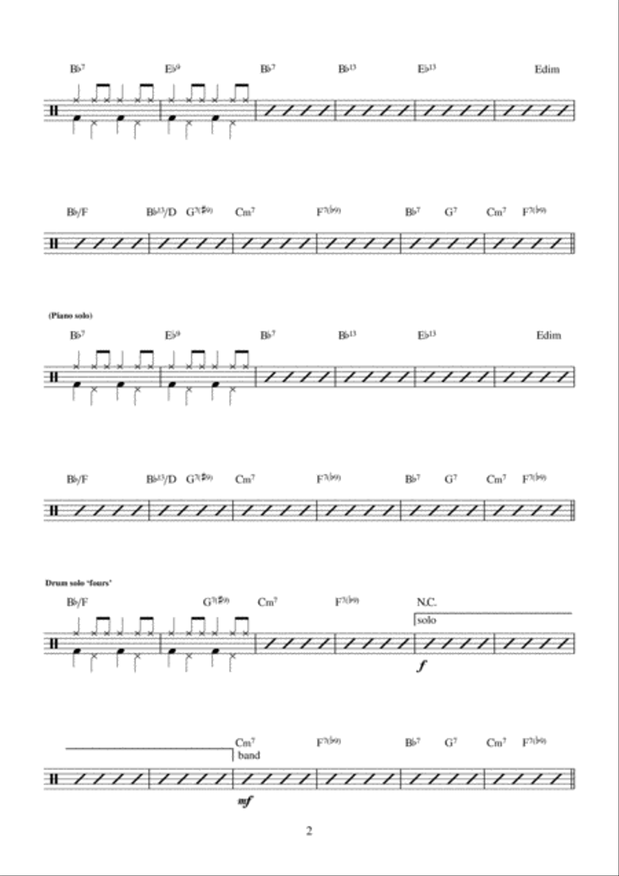 Straight No Chaser Straight No Chaser Drums scores gallery preview page 2