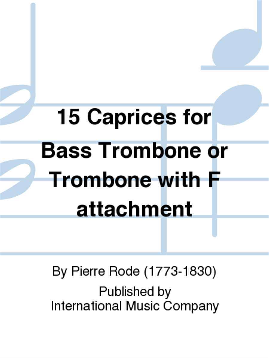 15 Caprices For Bass Trombone Or Trombone With F Attachment Bass Trombone scores gallery preview page 1