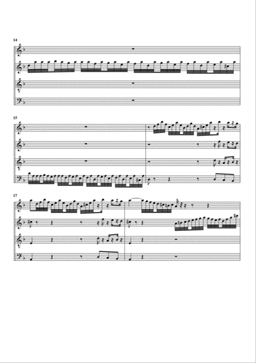 Toccata and fugue, BWV 565 (arrangement for 4 recorders) Recorder scores gallery preview page 3