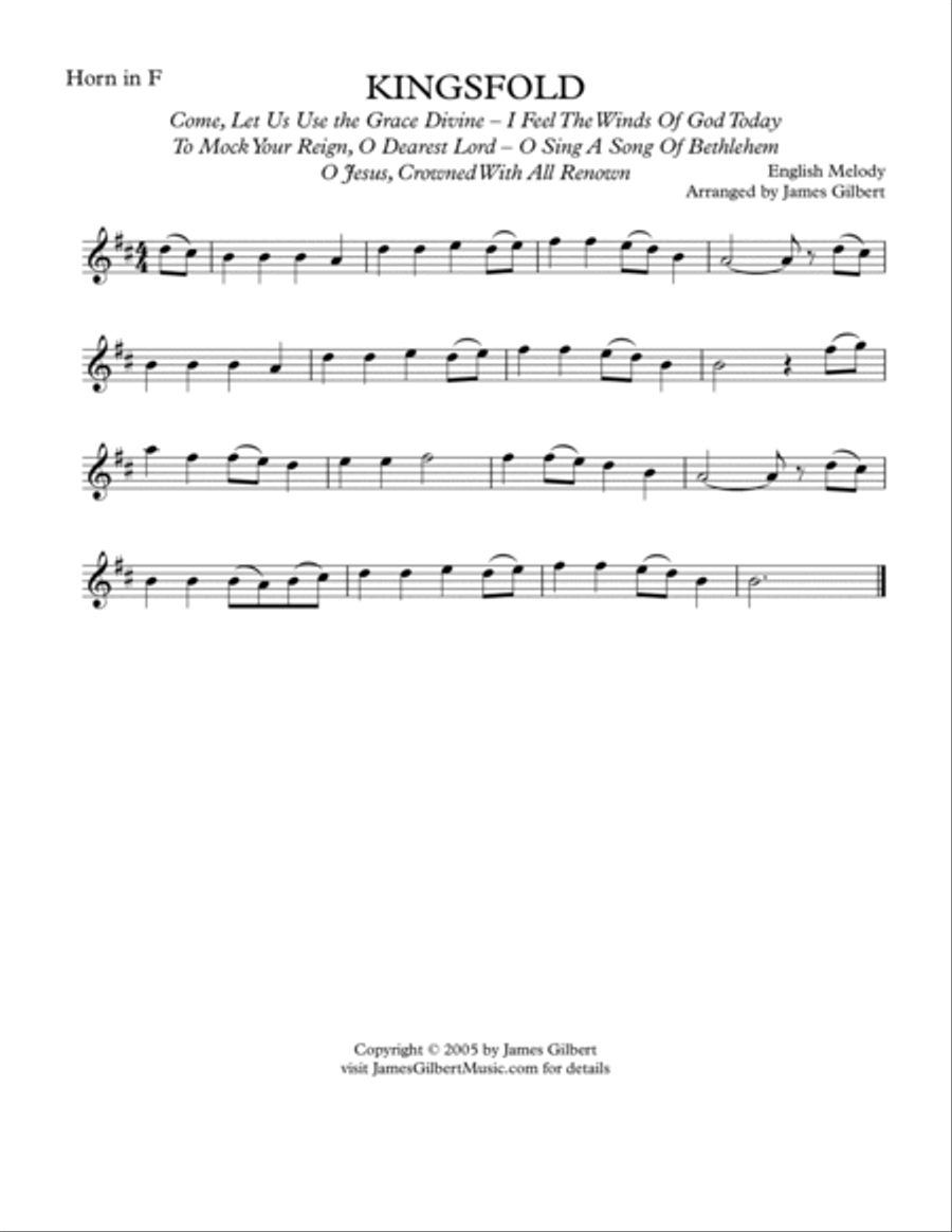 KINGSFOLD (O Sing A Song Of Bethlehem) Small Ensemble scores gallery preview page 5