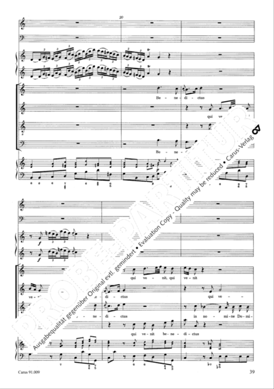Missa Sancti Gabrielis 4-Part scores gallery preview page 42