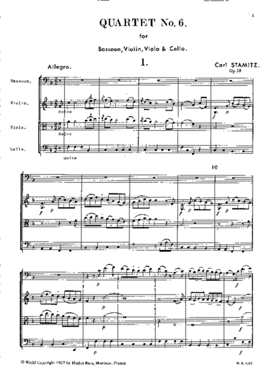 Quartet in F major Op. 19 No. 6