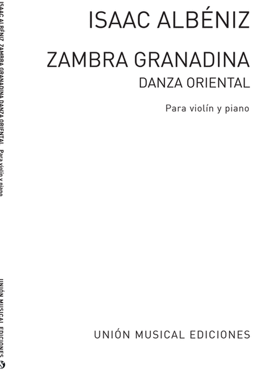 Zambra Granadina For Violin And Piano
