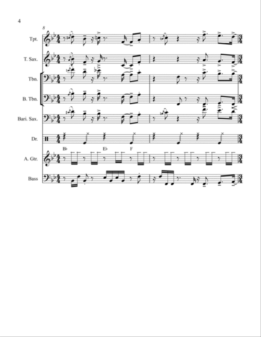 Reggae#2 Reggae#2 Jazz Ensemble scores gallery preview page 4