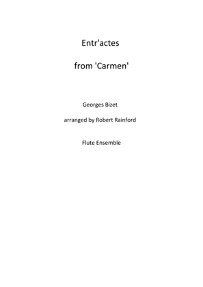 Book cover for Entractes from Carmen