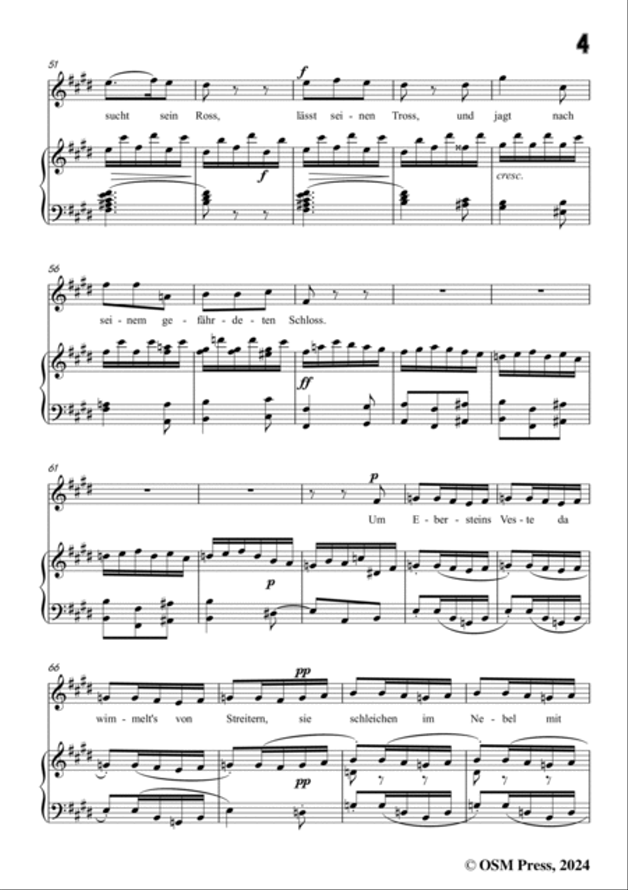 C. Loewe-Graf Eberstein(Zu Speier im Saale da hebt sich ein Klingen),in E Major Voice scores gallery preview page 5