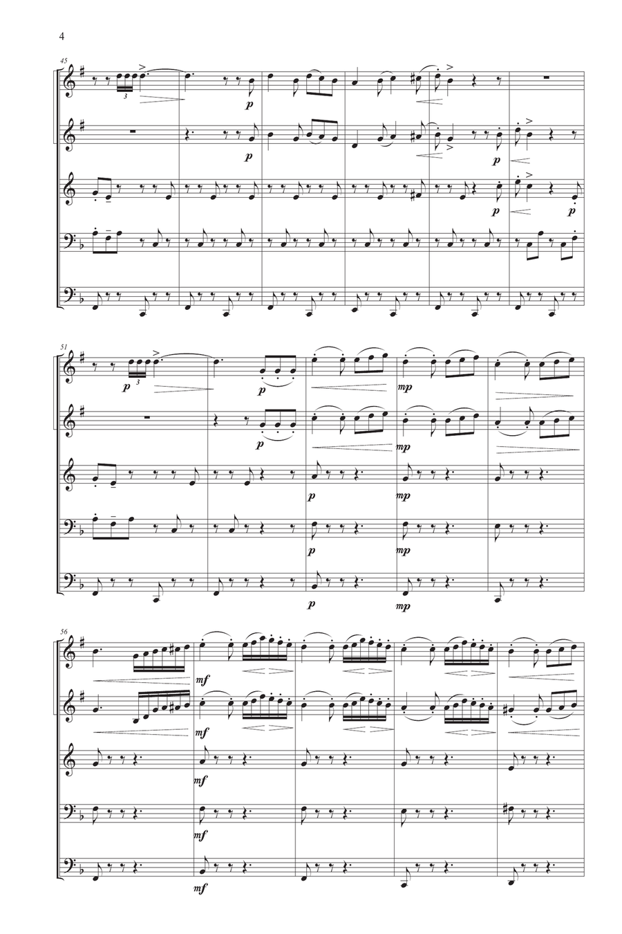 Capriccio Italien for Brass Quintet Brass Quintet scores gallery preview page 4