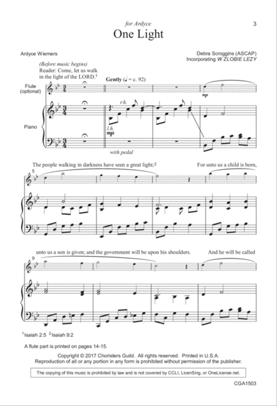 One Light 2-Part scores gallery preview page 2
