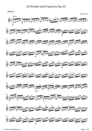 DONT 24 Etudes and Caprices Op35, for Violin No 02