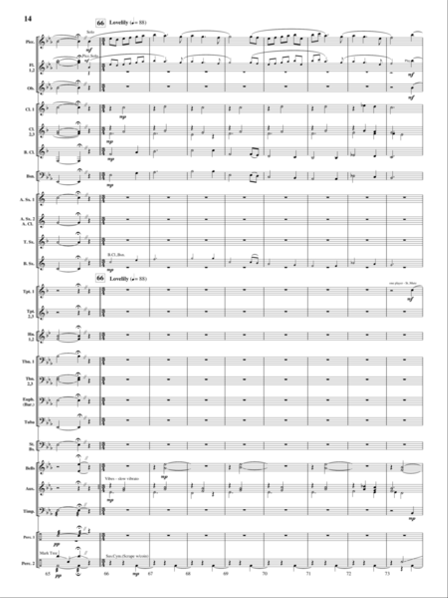 On Wings of Magic Concert Band scores gallery preview page 13