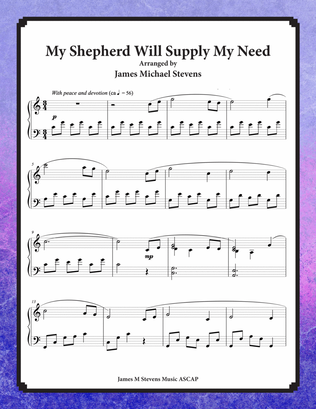 My Shepherd Will Supply My Need - Hymnfelt Piano