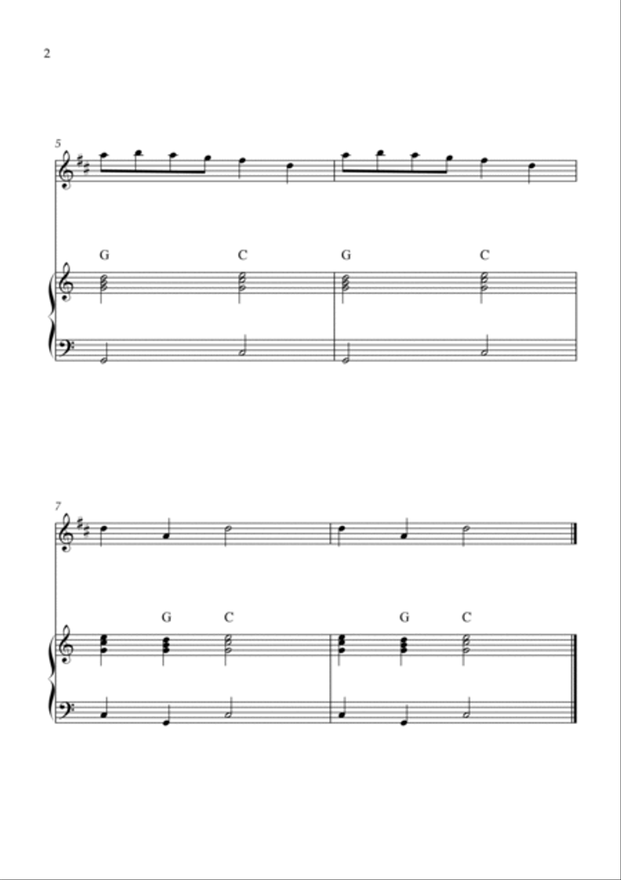 Frere Jacques (Are You Sleeping?) Tenor Saxophone scores gallery preview page 2