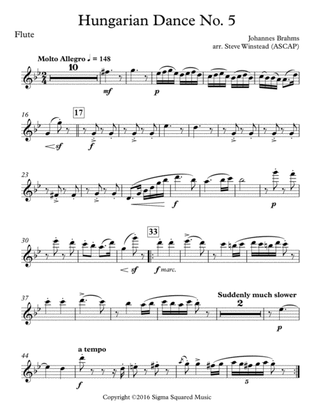 Hungarian Dance No. 5 for Woodwind Quintet image number null