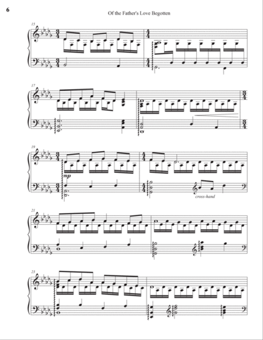 Of the Father's Love Begotten Piano Solo scores gallery preview page 6