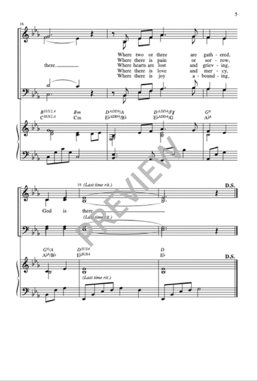 God Is There 4-Part scores gallery preview page 6