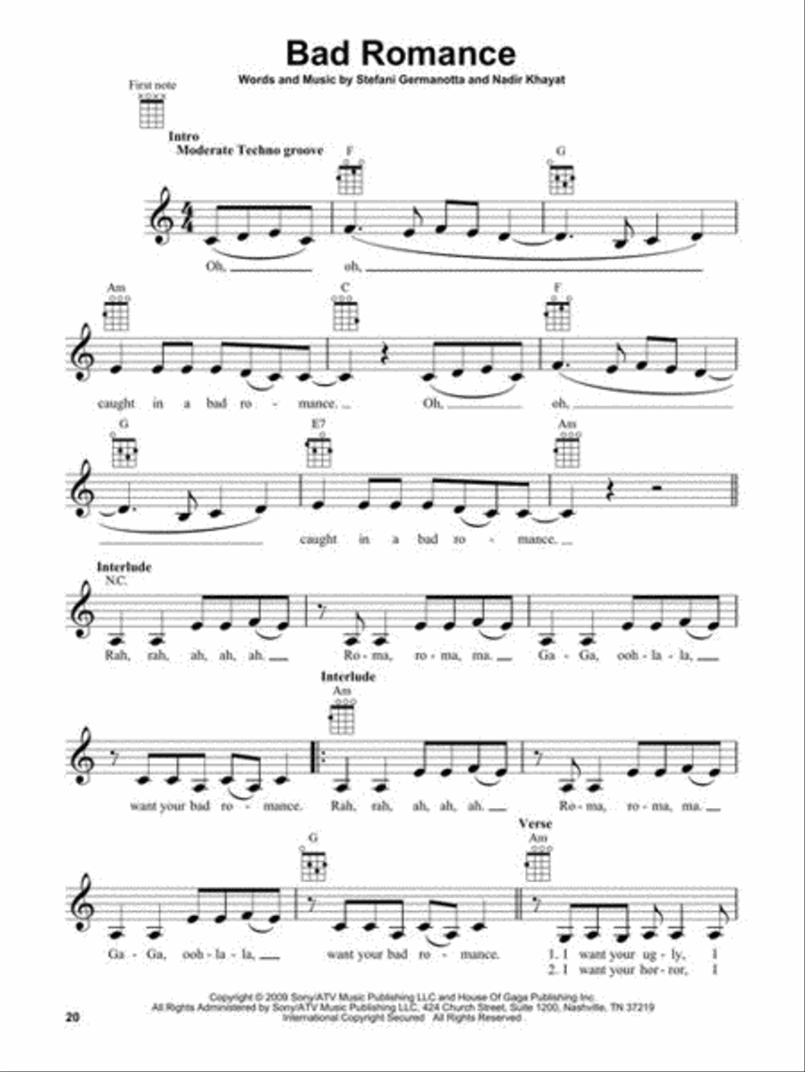 Ukulele Sheet Music 2010-2019 Ukulele scores gallery preview page 8