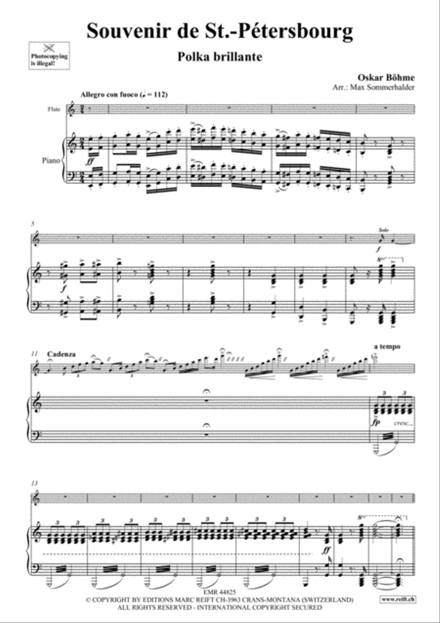 Souvenir de St.-Petersbourg Flute Solo scores gallery preview page 4