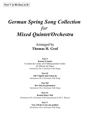 German Spring Song Collection - 5 Concert Pieces - Multiplay - Part 5 in Bb
