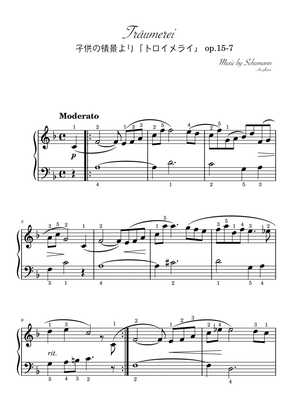 Book cover for "Träumerei" (Fdur) piano solo Beginner