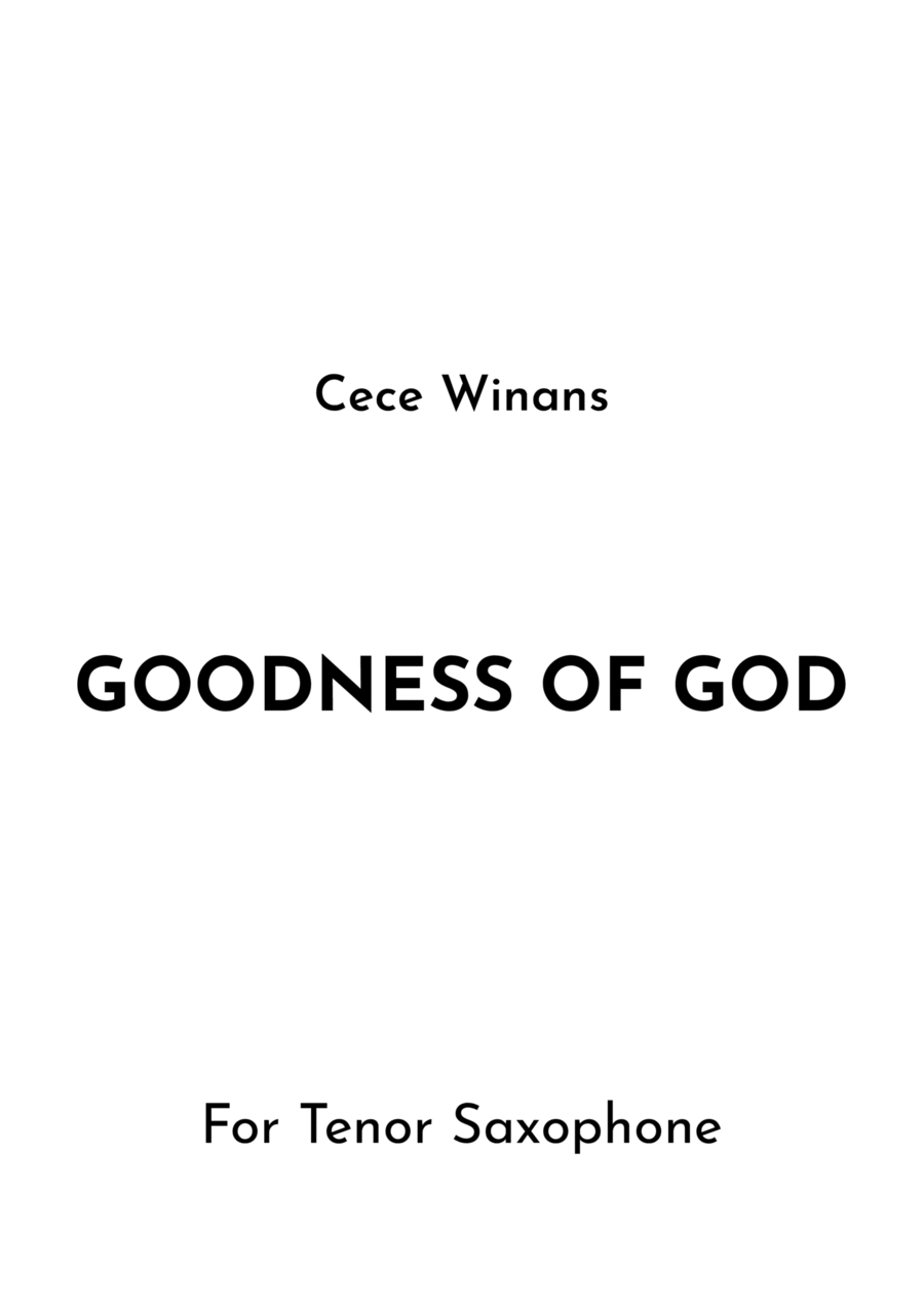Goodness Of God Tenor Saxophone scores gallery preview page 1