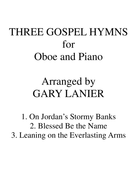 THREE GOSPEL HYMNS (Duets Oboe & Piano) image number null