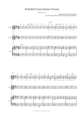 Pachelbel Canon Easter Version solo flute/violin/cello and piano
