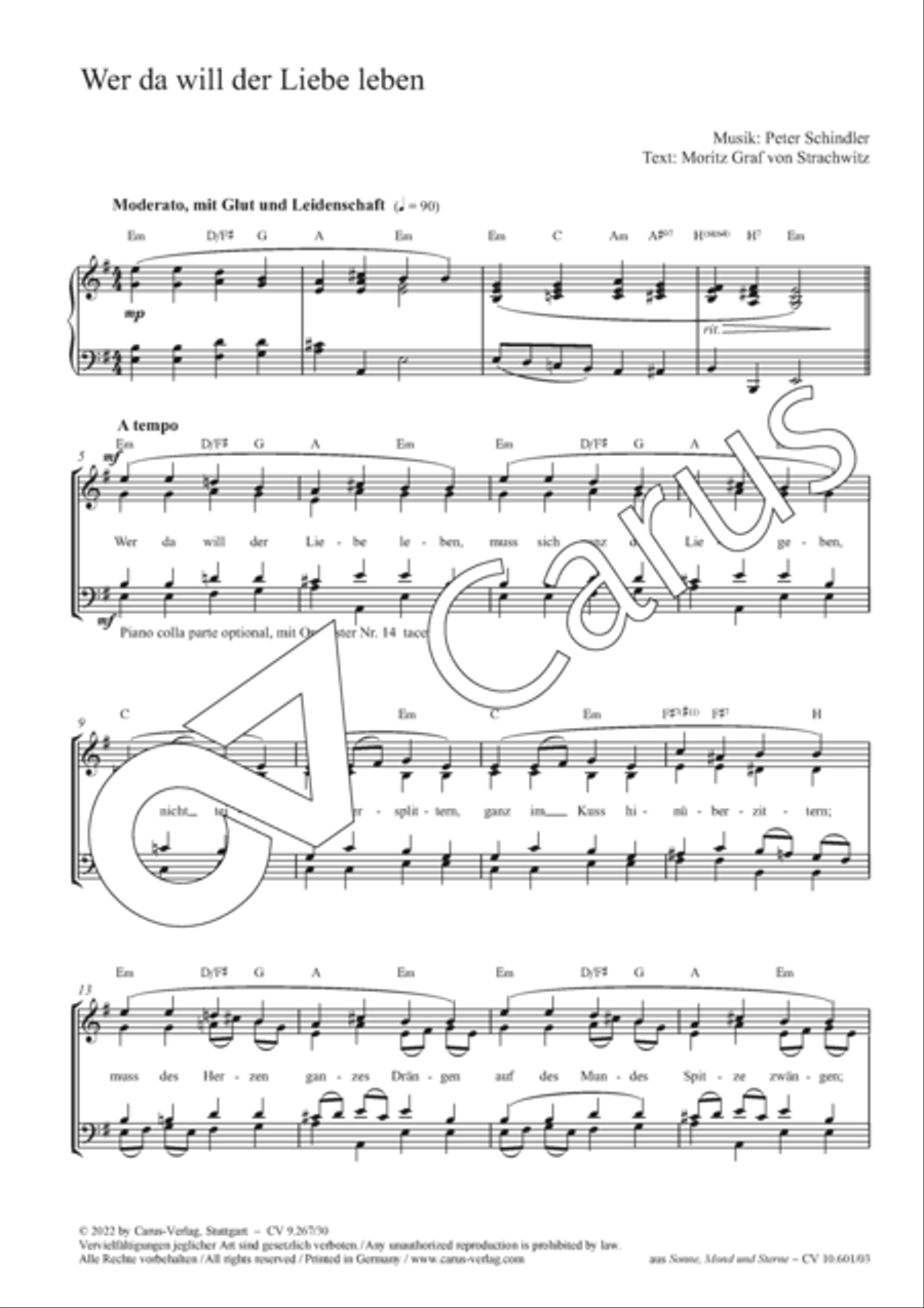 Wer da will der Liebe leben 4-Part scores gallery preview page 3