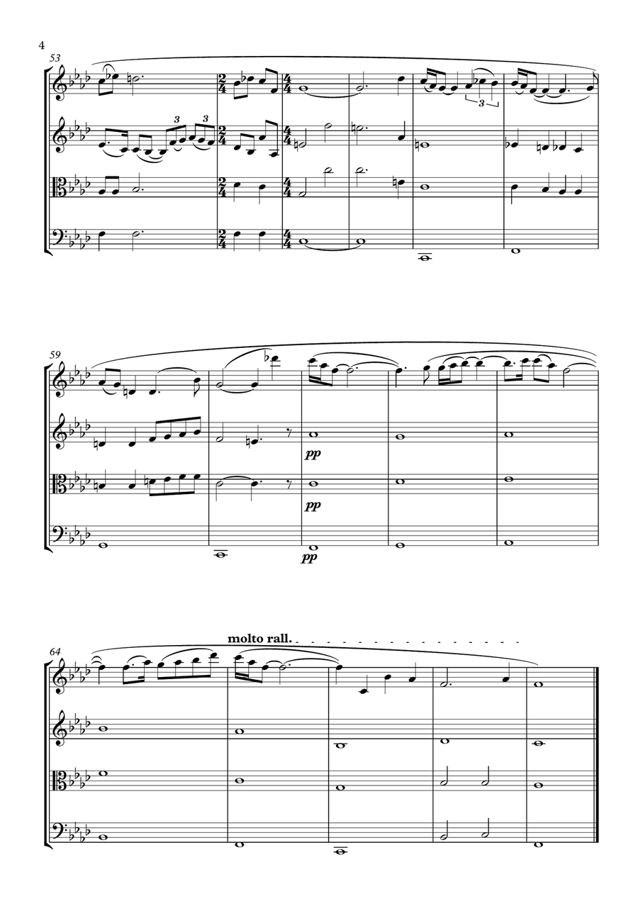 Nature Boy Nature Boy String Quartet scores gallery preview page 4