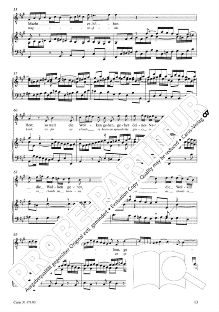 God, as thy name is, so is thy praise (Gott, wie dein Name, so ist auch dein Ruhm) 4-Part scores gallery preview page 14
