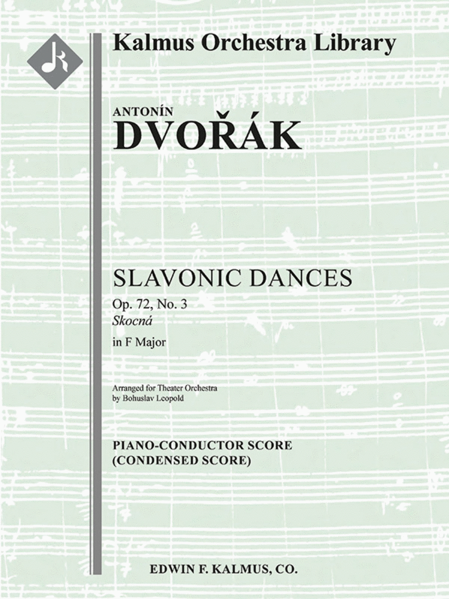 Slavonic Dances, Op. 72/B. 147 -- No. 3 in F (Skocna) Full Orchestra scores gallery preview page 1