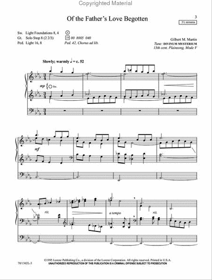 Carols and Candles Organ Solo scores gallery preview page 2