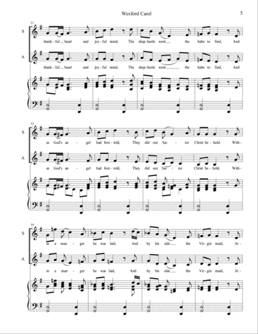 Wexford Carol (SA) SA scores gallery preview page 5