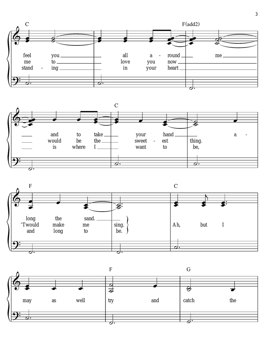 Catch The Wind Easy Piano scores gallery preview page 3