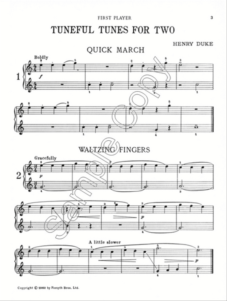 Tuneful Tunes for Two Piano Duet scores gallery preview page 3