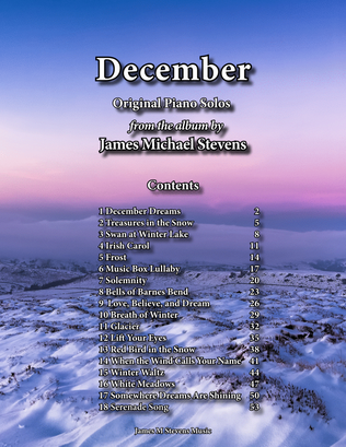Book cover for December Piano Book