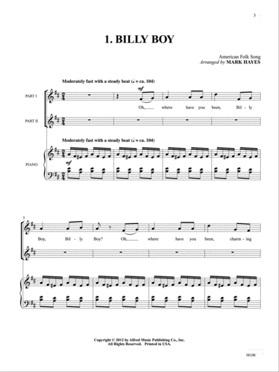 American Folk Songs for Two Small Ensemble scores gallery preview page 3