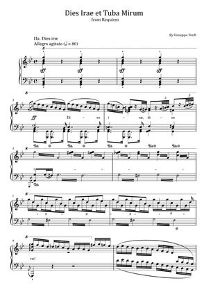 Verdi - Dies Irae et Tuba Mirum - Messa da Requiem - For Piano Solo Original