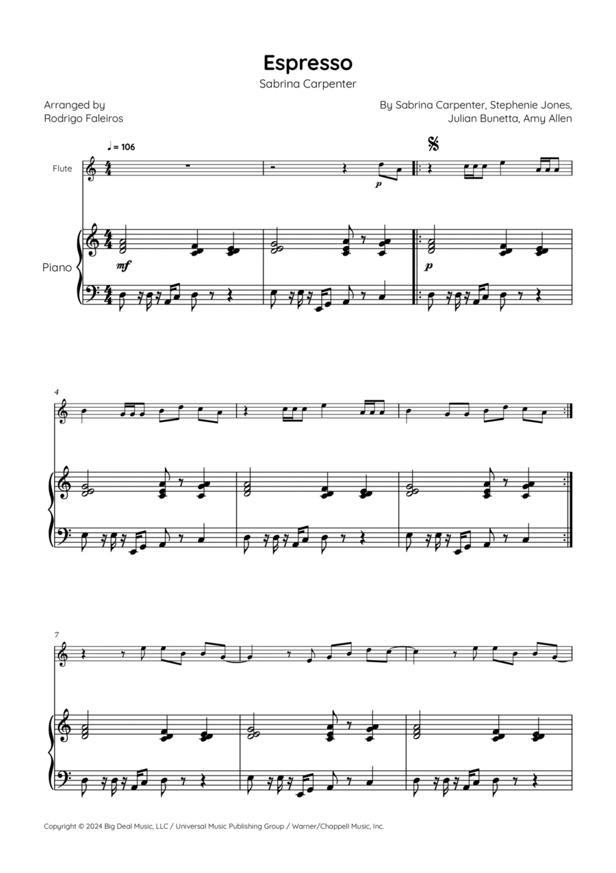 Espresso Flute scores gallery preview page 1