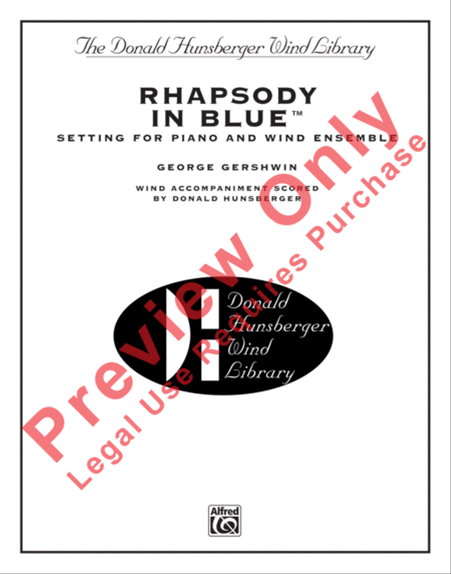 Rhapsody in Blue (Setting for Piano and Wind Ensemble) Concert Band scores gallery preview page 2
