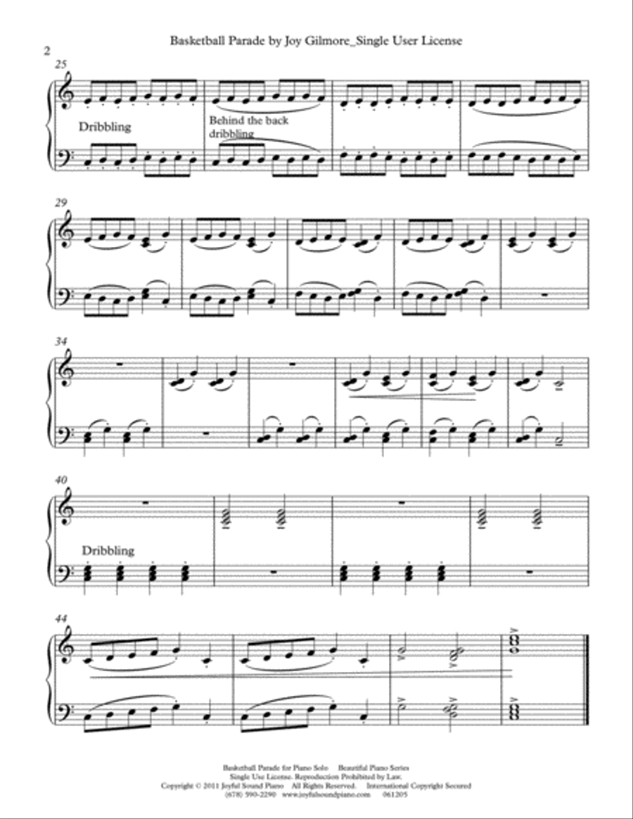 Basketball Parade Piano Method scores gallery preview page 3