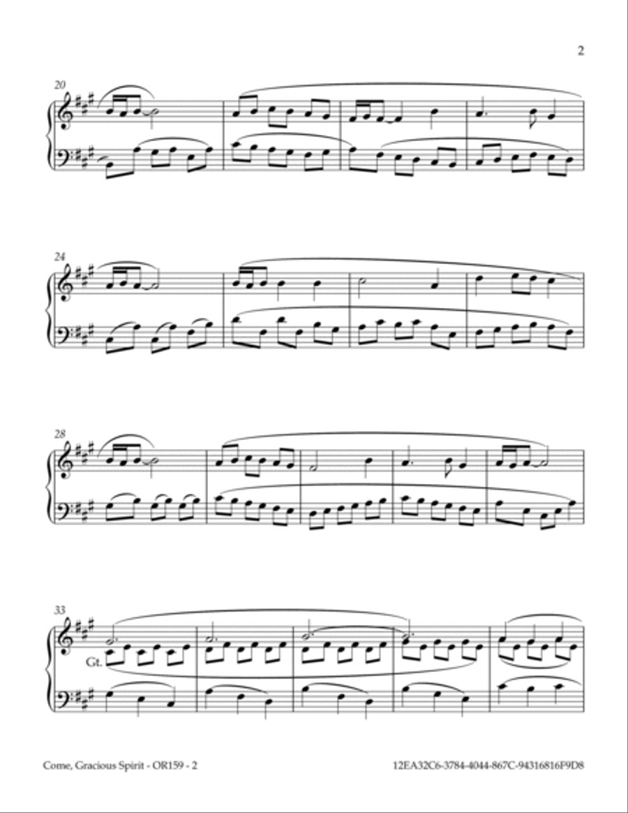Come, Gracious Spirit Come, Gracious Spirit Organ Solo scores gallery preview page 3