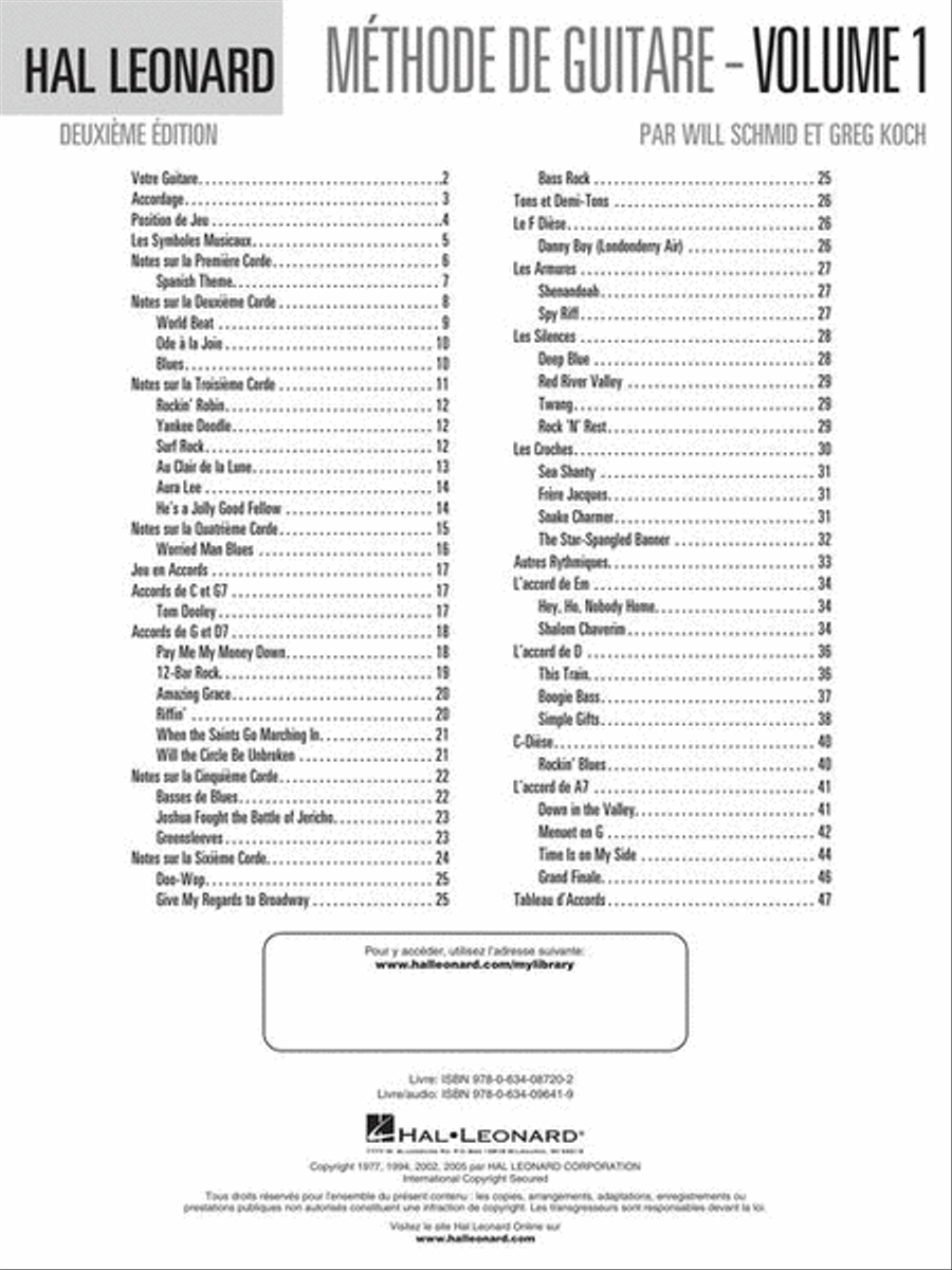 French Edition: Hal Leonard Méthode de Guitare – Volume 1 Deuxième Edition Guitar scores gallery preview page 3