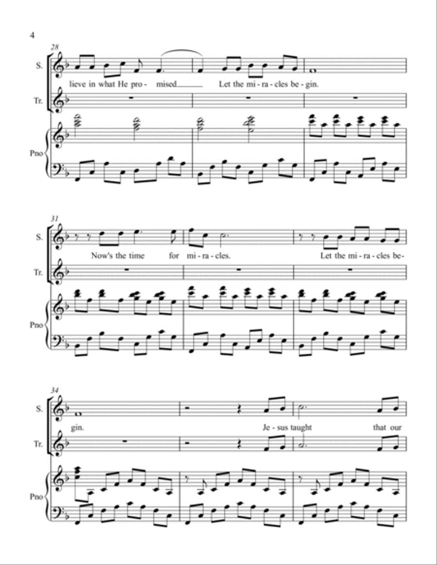 Let The Miracles Begin Voice scores gallery preview page 4