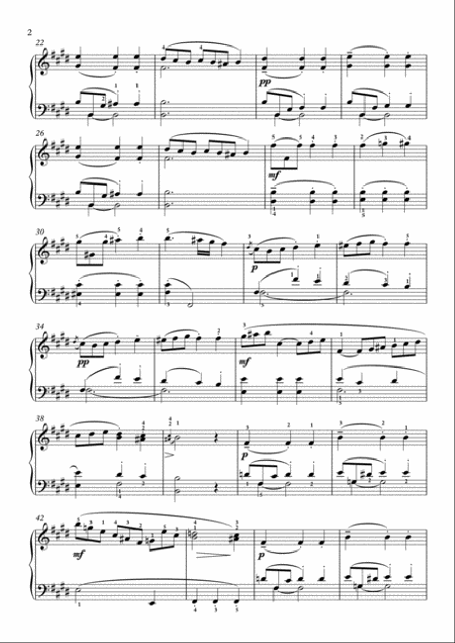 Scarlatti-Sonata in E-Major L.372 K.496(piano) Piano Solo scores gallery preview page 3