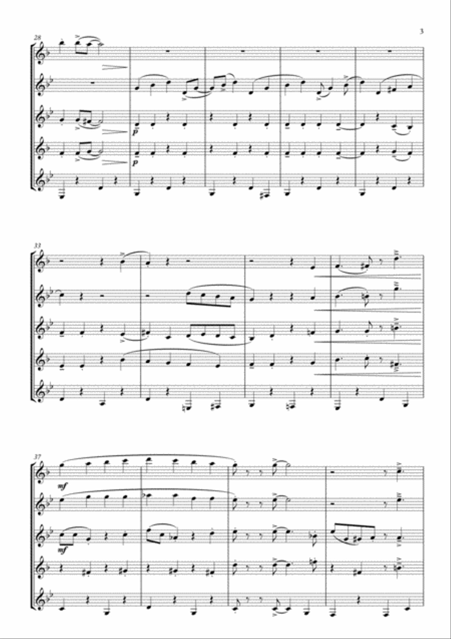 Puttin' On The Ritz Puttin' On The Ritz Woodwind Quintet scores gallery preview page 5