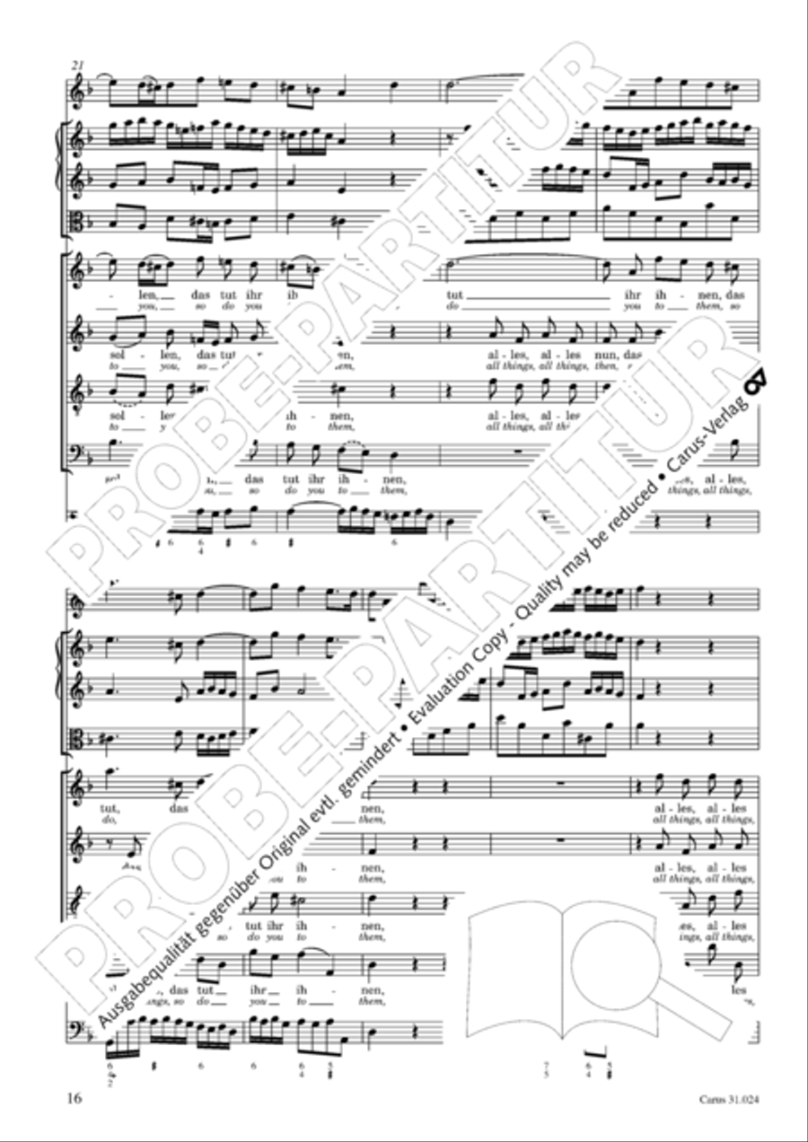 A conscience pure (Ein ungefarbt Gemute) 4-Part scores gallery preview page 17