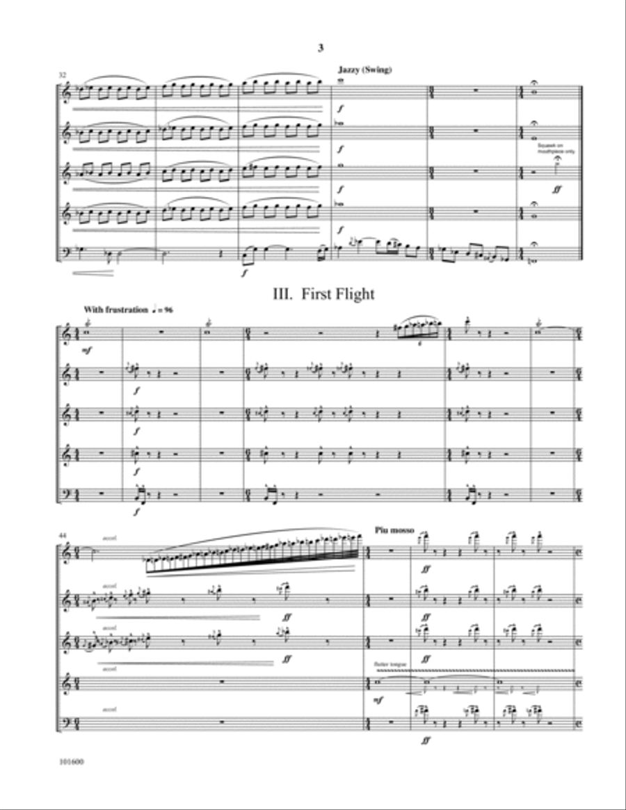 Five Sketches Woodwind Quintet scores gallery preview page 3