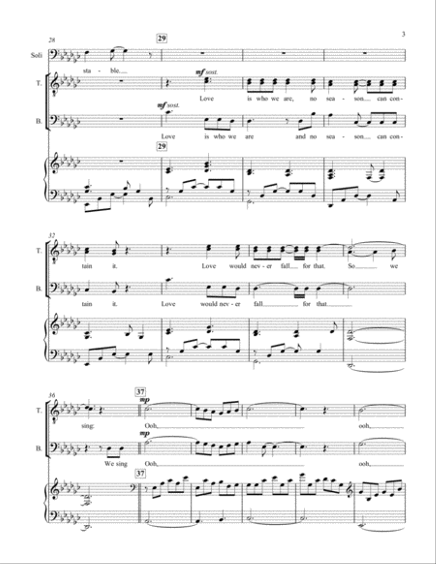 Love Is Christmas TTBB scores gallery preview page 3
