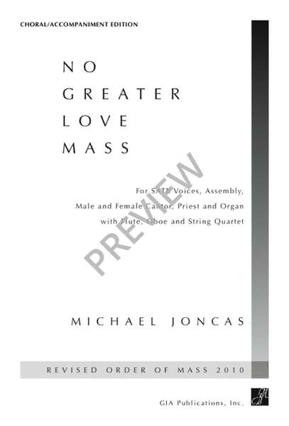 No Greater Love Mass - Choral / Accompaniment edition image number null