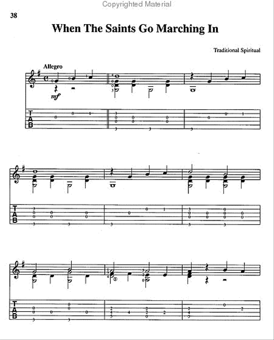 Favorite Hymns for Easy Guitar with Performance CD Guitar Tablature scores gallery preview page 4